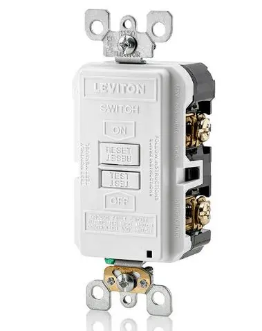 92422  2G BLANK/GFCI IV MID 20 Amp, Self Test, Blank Face GFCI with LED Indicator Light