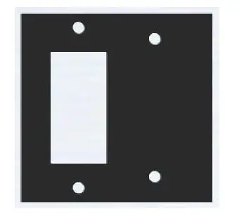 32422  2G BLANK & DCR  WHT PLASTIC 