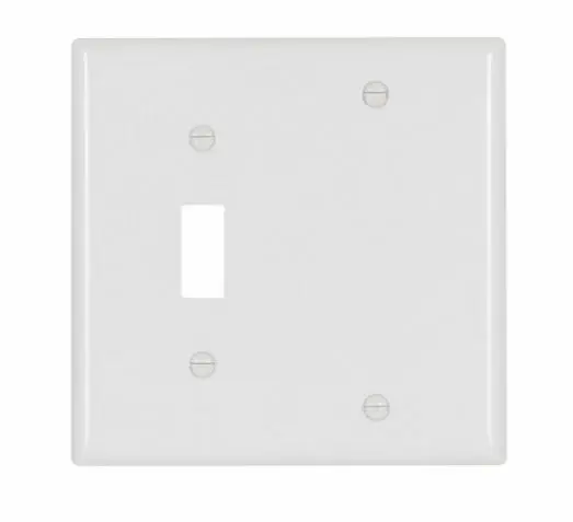 4171W-BOX  2G BLANK & SWITCH WHITE COVER