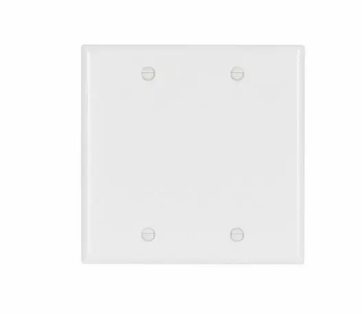 2137W-BOX  2G BLANK WHITE PLATE