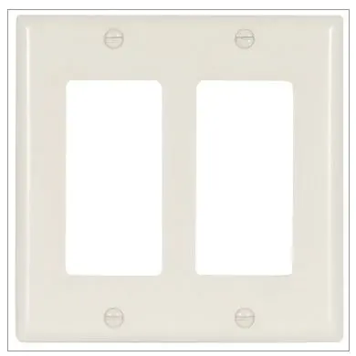 2152A-BOX  2G DCR PLATE ALMOND COVER