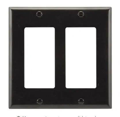 2152BK-BOX  2G DCR PLATE BLACK COVER