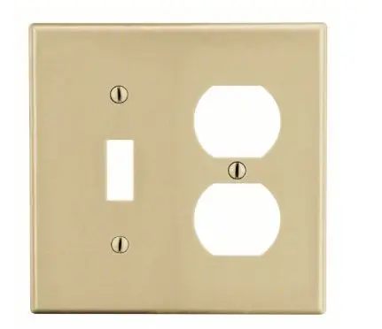 92543  2G SWITC/DUPLEX RECEPTACLE IVORY MID COVER