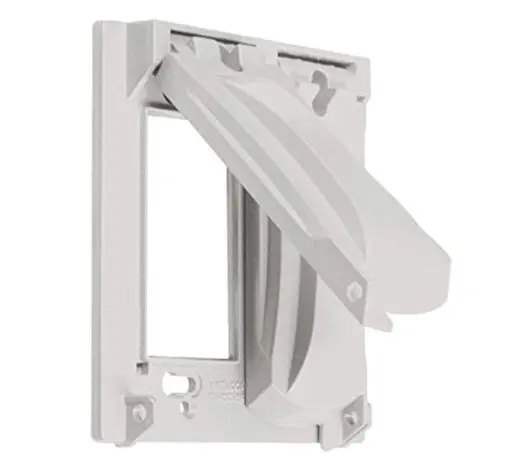 2C-2G-W  2G WP 2-GFCI WHITE FLAT METAL