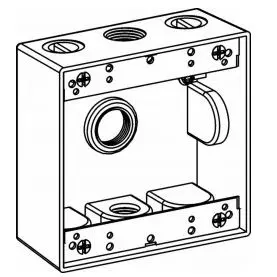 2DB100-3  2G WP 3-1 HUBS DEEP BOX