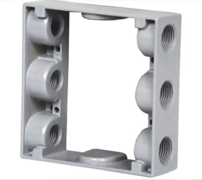 2EXB50-6   2G WP EXT 6-1/2'' HUBS  Two-Gang Extension Box, 1/2" Trade Size, 6 Outlet Holes BOX