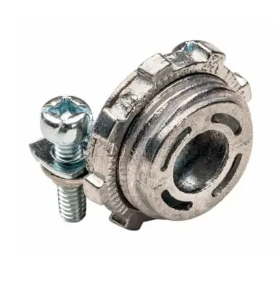 140  2 SCRW COMB CONNECTOR   Screw Clamp BX-Flex Cable Connector 3/8-1/2 KO Die Cast Zinc