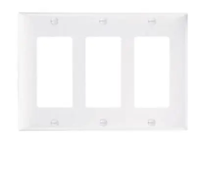 SP263W  3-Gang Screw (White) Wall Plate COVER