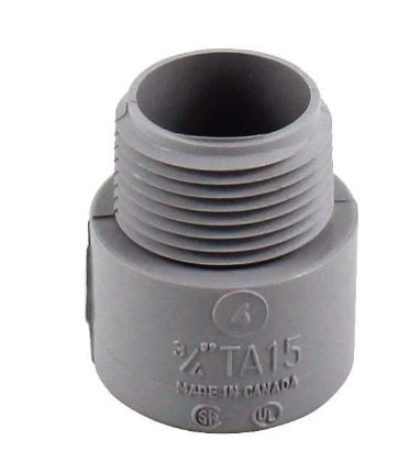 TA15  3/4" PVC  TERMINAL  ADAPTER