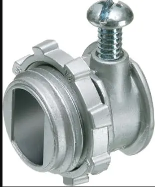 845  3/8'' BX CONNECTOR Zinc die-cast, 1/2" knockout set-screw connector for steel only