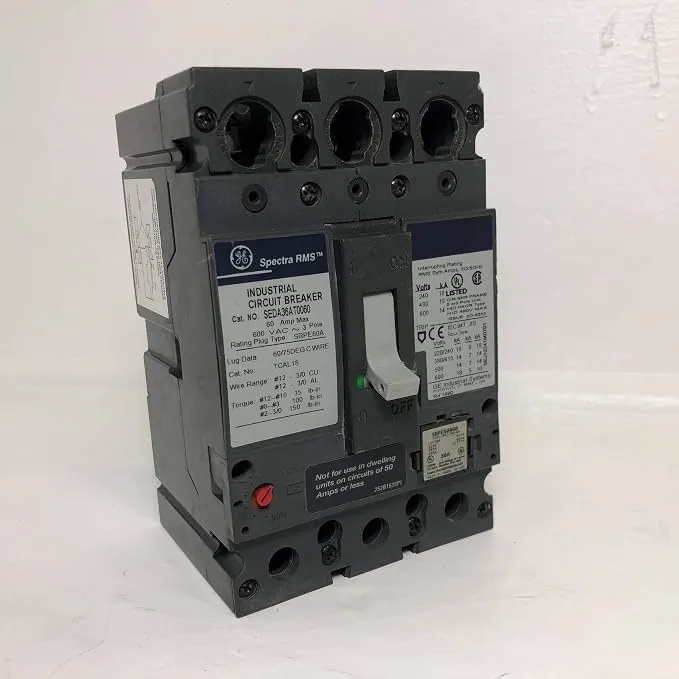SEPA36AT0060  ABB 3P, 60A, 600VAC 100kAIC Frame Only GE MCCB