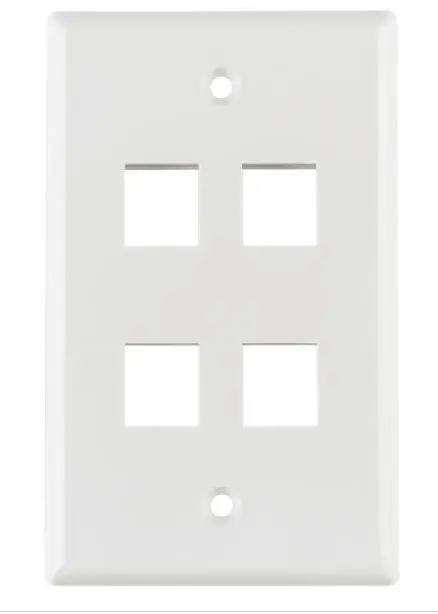 88168  4 PORT CAT5 PLATE WHITE