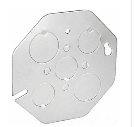 CB-BK  4" Garvin CBP Octagon Concrete Box Cover w/(3) 1/2" & (2) 3/4" Conduit KO's