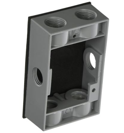 4SB-MKO-EXT  4X4 EXTENSION BOX KO 1/2'' & 3/4''