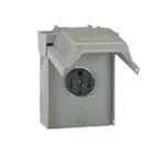  U054 50A POWER  INLETS  3894 MIDWEST  Unmetered Power Outlet, 50A 120/240V, Surface Mount, BR54U Receptacle, Galvanized Steel, NEMA-3R