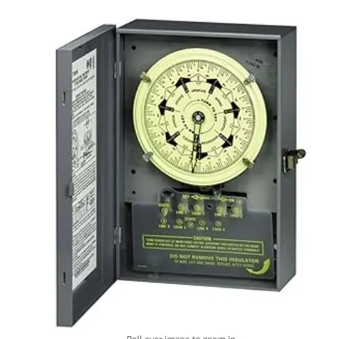 T7401BC   4PST 125-Volt 7-Day Mechanical Time Switch with Nema 1 Indoor Cover and Carryover, Color