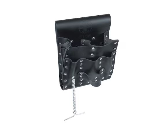 5166   Black Leather 7 Pockets, 5166 KLEIN