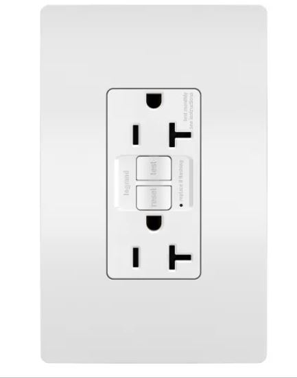 [AFGF203TRW TRAFGF20W] Dual Function AFCI/GFCI Outlet – 20A 125V Tamper-Resistant Duplex (White).