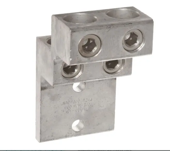 90924  4 COND 2 HOLE  Mechanical Panelboard Lug, Four Conductors, Aluminum, 600 AWG, 600mcm - 3/0 STR. Wire Range