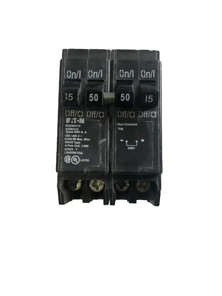 TBBQ2502115    BREAKER  2P.50A.2P.15A.T&B