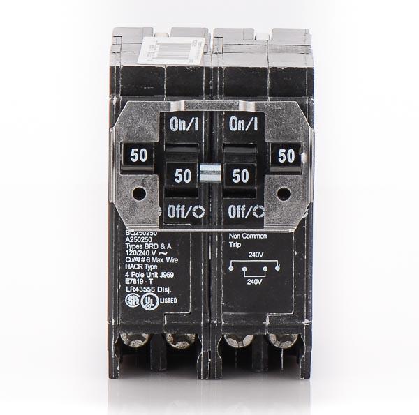 BQ250250  BREAKER (1) 50A 2P (1) 50A 2P EATON