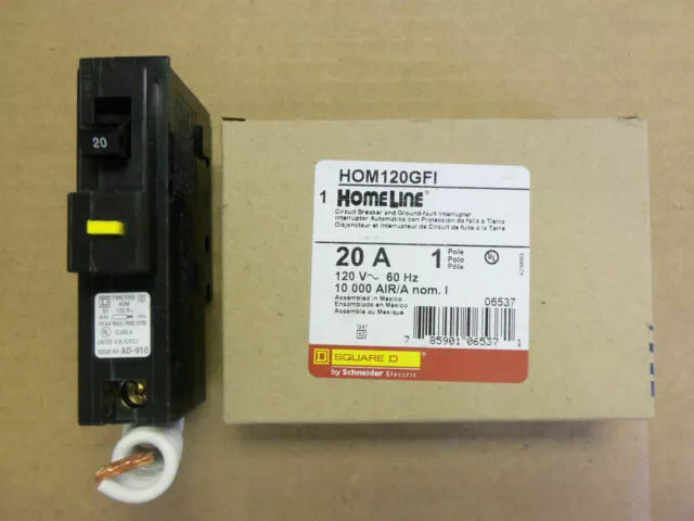 HOM120GFI  BREAKER 1P 20A HOME LINE GFCI