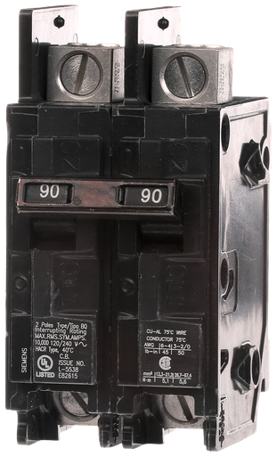BQ2B090L  BREAKER  2P 90A BOLT-ON SIEMEN
