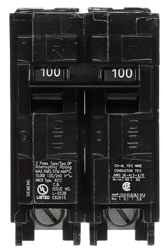 Q2100  BREAKER  100A. 2P Siemens Q2100 100-Amp Double Pole Type QP 