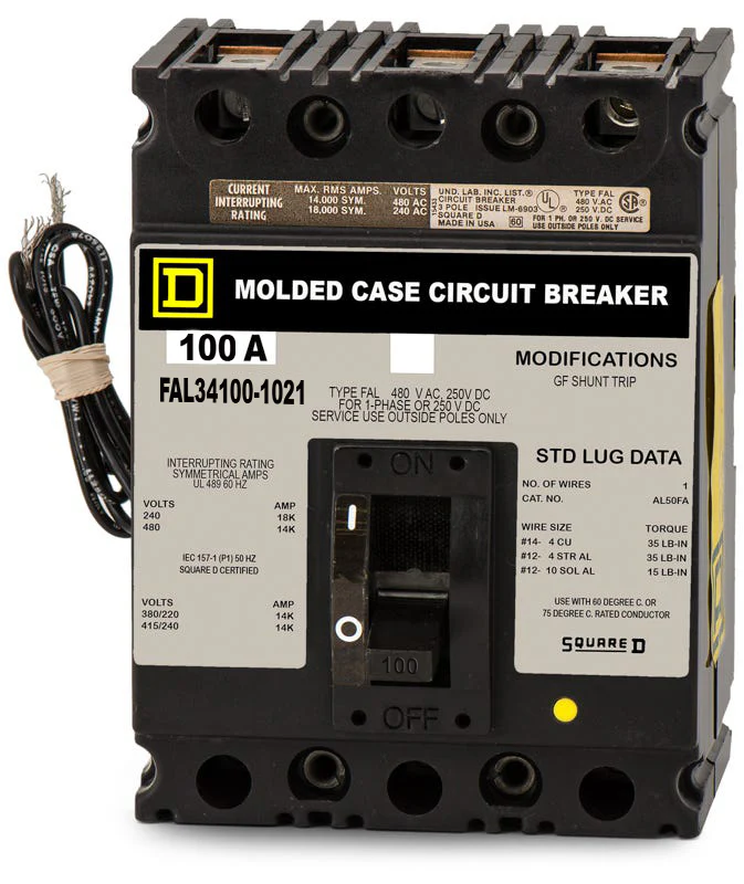 FAL34100-1021  BREAKER 100A.3P.480V. SHUNTRIP120