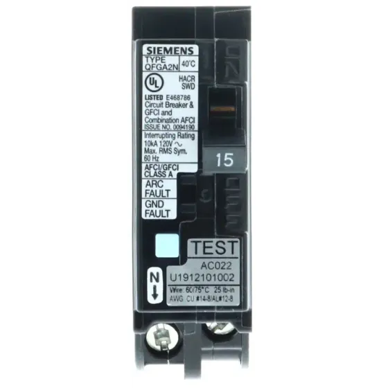 Q115DFN  BREAKER 1P.15A.DAUL.FUN.PLUG-ON   N