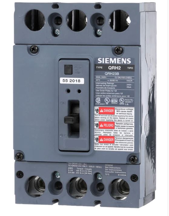 QRH23B225L BREAKER .225A.3P.25K.SIEMENS  QR
