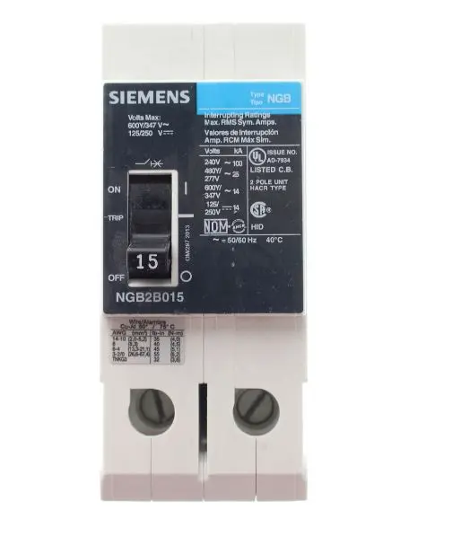 NGB2B125B  BREAKER  2P .125A .480V SIEMENS