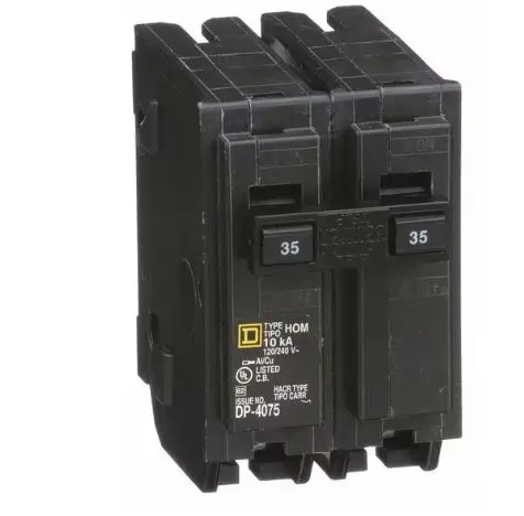 HOM235   HOME LINE Miniature Circuit Breaker, HOM Series, 35A, 2 Pole, 120/240V AC, 10kA at 120/240V AC