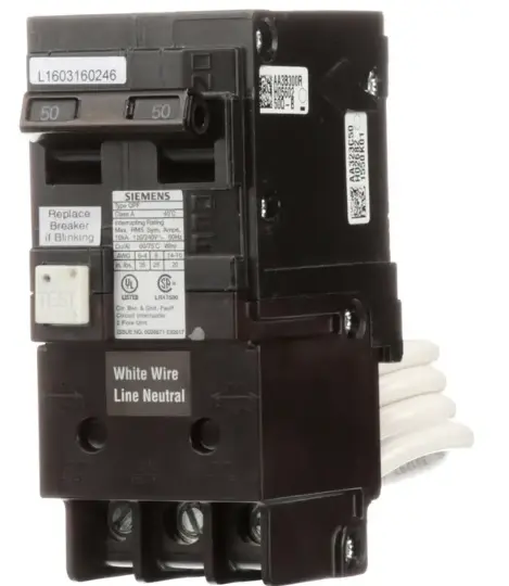 QF250A BREAKER  2P  50A  GFCI  SIEMENS  50 Amp GFCI Circuit Breaker