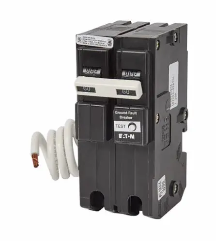 GFTCB240  BREAKER  2P  60A GFCI CUTLER HAMMER  Eaton Plug-In 240V 60A 2 pole circuit breaker 10kA@240V