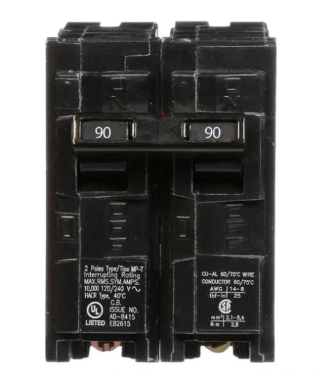 Q290  BREAKER. 2P. 90A. SIEMENS