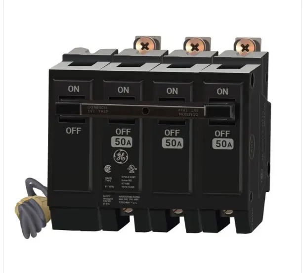 THQB32050ST1  BREAKER 3P 50A BOLT-ON   SHUNTRIP  50 Amp Shunt Trip Circuit Breaker Bolt-On - 50 Amp - 3 Pole - 240 Volt