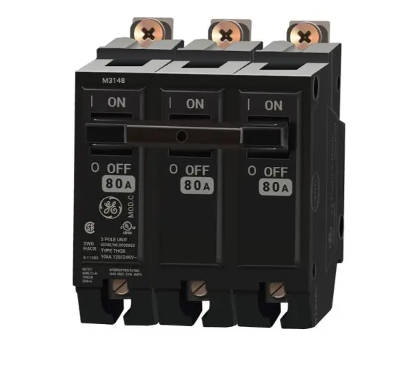 THQB32080  BREAKER 3P 80A BOLTON G/E  80 Amp Circuit Breaker Bolt-On - 80 Amp - 3 Pole - 240 Volt