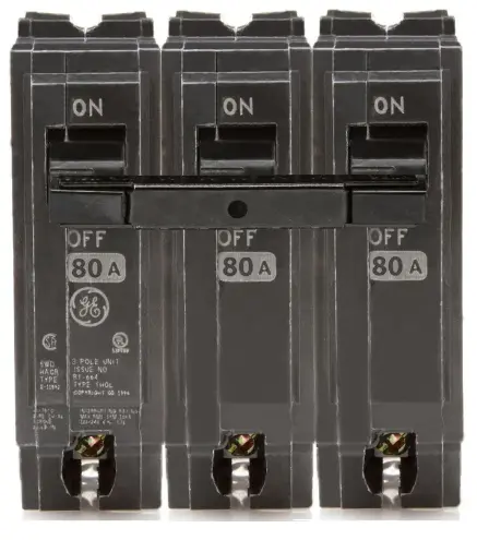 THQL32080  BREAKER. 3P. 80A. GENERAL ELECTRIC