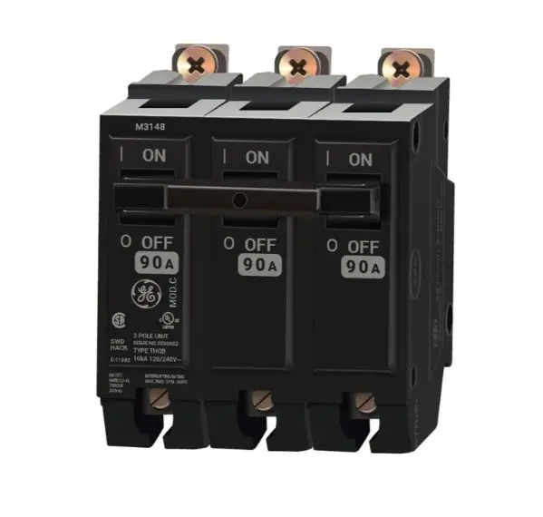 THQB32090  BREAKER  3P 90A BOLTON G/E  90 Amp Circuit Breaker Bolt-On - 90 Amp - 3 Pole - 240 Volt