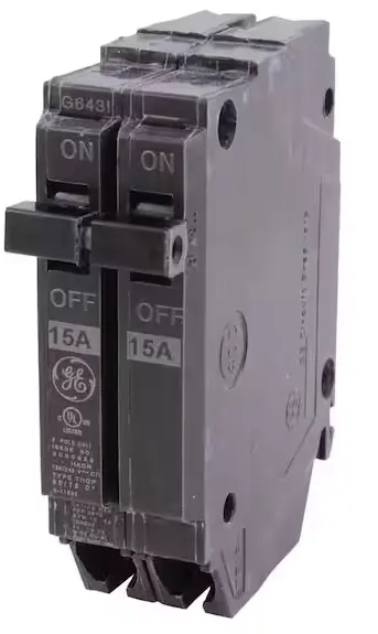 THQP215  BREAKER. TWIN   2P. 15A. GENERAC ELECTRIC