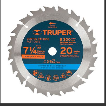 18299  20 DIENTES 7-1/4" 20 Teeth Circular Saw Blade