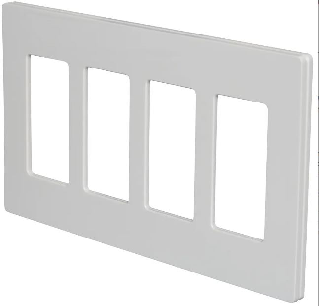 CW-4-WH  CLARO WALLPLATE 4G .WH LUTRON