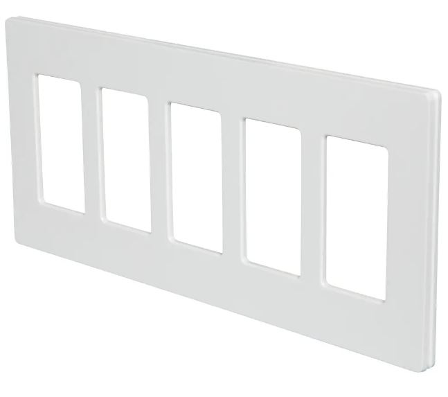 CW-5-WH  CLARO WALLPLATE 5G.WH LUTRON