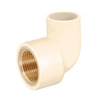 CPVC 90° Elbow with Brass Female Insert – 1/2".