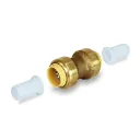 Brass Push-to-Connect Coupling 1/2" – Jar of 6.