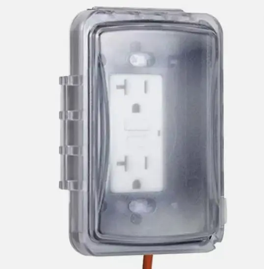 MM110C  CUBIERTA DE RECEPTACULO 1-1/4" CLEAR  Weatherproof Single Outlet Outdoor Receptacle Clear