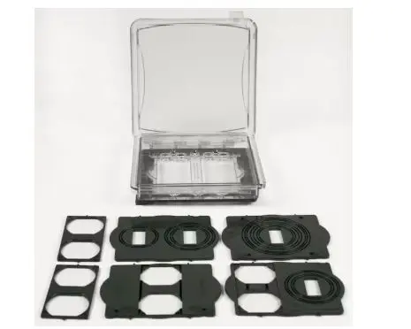 MM1410C  CUBIERTA DE RECEPTACULO   Weatherproof Cover, Double Gang Box Type, 2 Gangs, Polycarbonate, Blank/Flat Cover