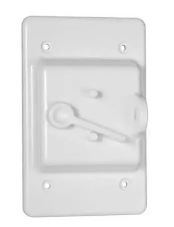 PTC100WH  1-Gang Weatherproof Cover, Plastic, Toggle, White 1-Gang Weatherproof Cover, Plastic, Toggle, White CUBIERTA PLASTICA PALANCA WHITE 
