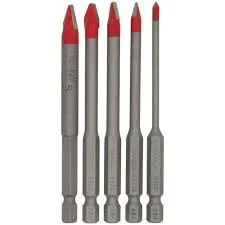 DMANS1070-S4    Diablo Carbide Tipped Tile and Stone Drill Bit Set 3-Flat Shank 4 pc.